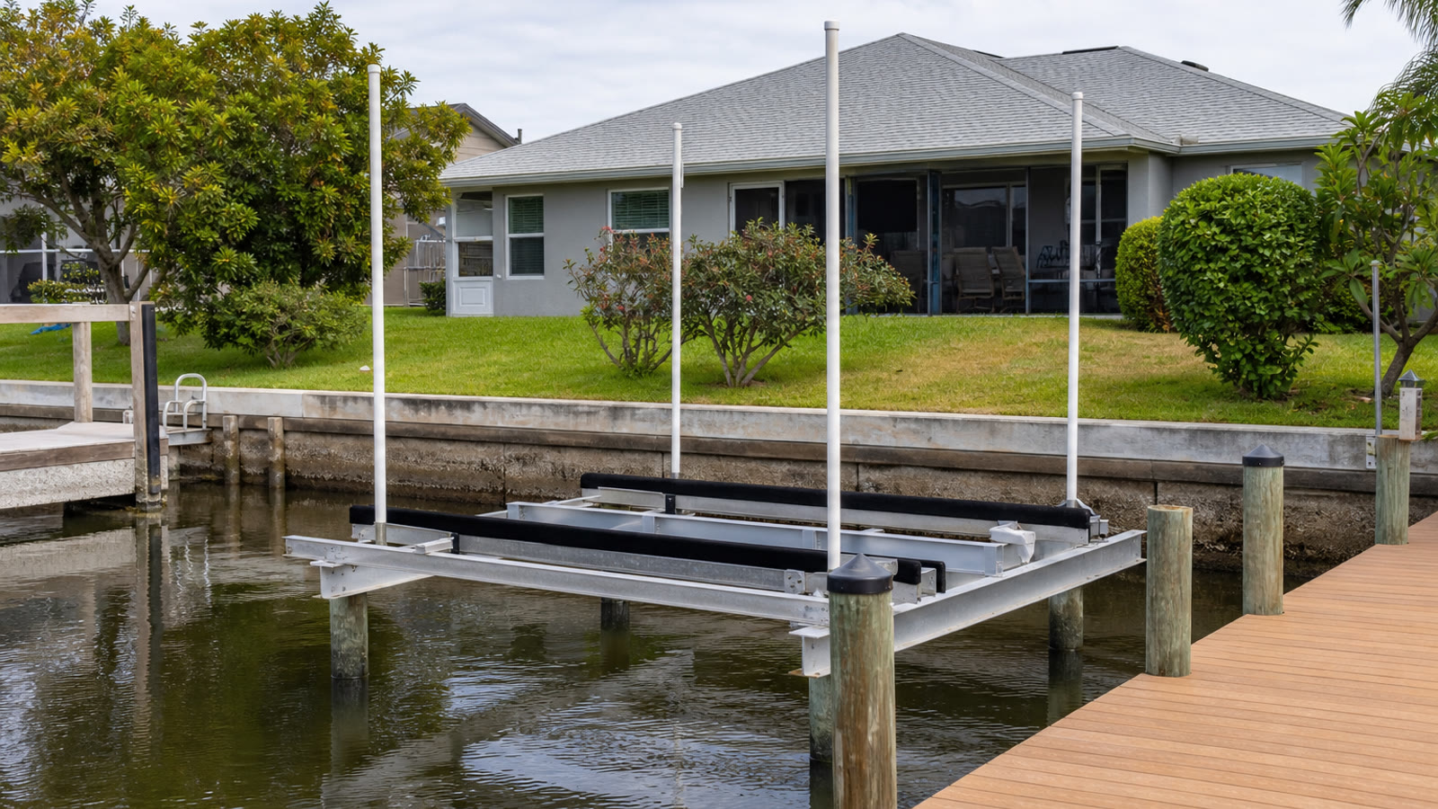 Cape Coral jobsite detail from cape coral boat lift repair finished result photo
